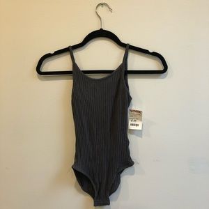 NWT LunaChic - Gray Ribbed Bodysuit